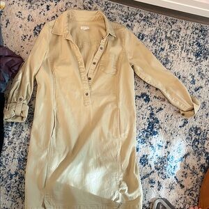 J. Jill Light Tan Shirt Dress